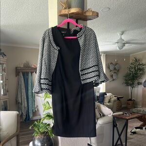 Alyx Elegant Black Dress with Lace Trim